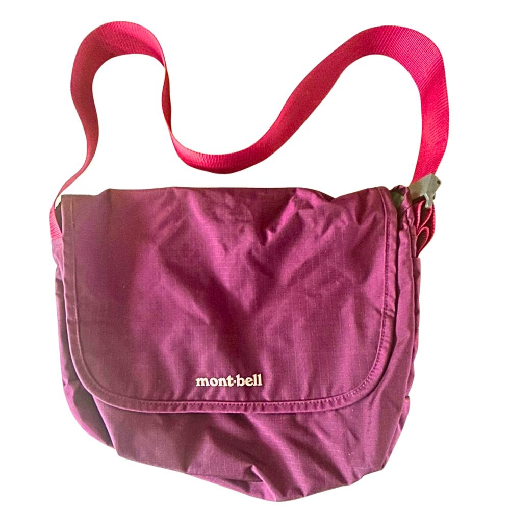 Montbell Bernina Flap Shoulder Bag 8L Maroon Ballistic Nylon Crossbody Techwear